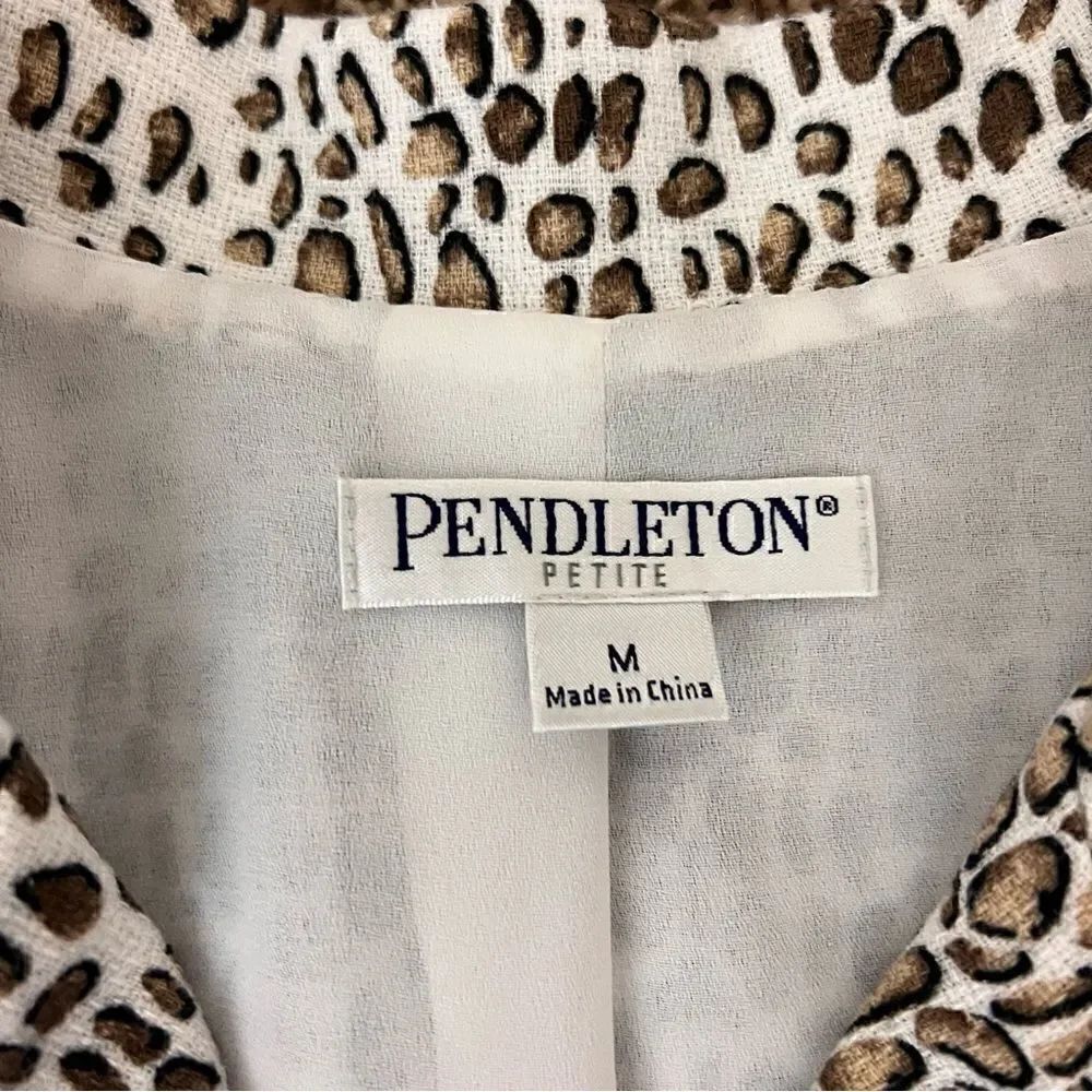 Pendleton Linen Blend Animal Print Jacket - Picture 2 of 6